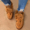 2024 Winter Fashion: Furry Women's Footwear with Plush Warmth  Casual Flat Snow Boots