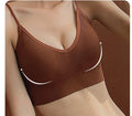 Seamless Bra Set: Sexy Thong, Low Waist Panties, Wire-Free Sports Bralette - Cotton Lingerie