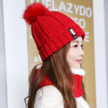 Brand Winter Knitted Scarf Hat Set: Warm Skullies Beanies for Stylish Outdoor Wear