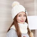 Brand Winter Knitted Scarf Hat Set: Warm Skullies Beanies for Stylish Outdoor Wear