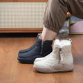 Winter Chic: Thick Bottom Snow Boots with Side Chain - Warm and Comfortable Women's Footwear