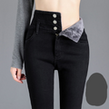 Winter Warmth: High-Waist Fleece Skinny Jeans for Stylish women