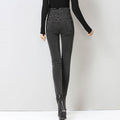 New Winter High Waist Velvet Jeans: Skinny, Warm, Women-Style