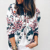 Elegant Floral Bomber Jacket: Spring/Autumn Office Wear, Retro Style