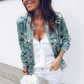 Elegant Floral Bomber Jacket: Spring/Autumn Office Wear, Retro Style