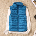 Ultra-Light Women's Down Vest: Slim, Sleeveless, Windproof