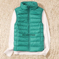 Ultra-Light Women's Down Vest: Slim, Sleeveless, Windproof