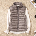 Ultra-Light Women's Down Vest: Slim, Sleeveless, Windproof