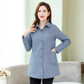 Autumn/Winter Warm Quilted Jacket: Long-sleeved Parka for Middle Age Women