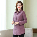 Autumn/Winter Warm Quilted Jacket: Long-sleeved Parka for Middle Age Women