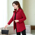 Autumn/Winter Warm Quilted Jacket: Long-sleeved Parka for Middle Age Women