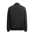 Diamond Pattern Fleece-Lined Bomber Jacket: Men's Fashion