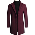 Winter Fashion: Men's Slim Fit Long Sleeve Cardigan Coat – Solid Style