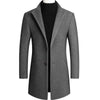 Winter Fashion: Men's Slim Fit Long Sleeve Cardigan Coat – Solid Style