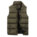 Winter Warmth: Men's Sleeveless Vest Jacket – Waterproof, Casual, Zipper