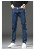 Men Winter Fleece-Lined Velvet Jeans