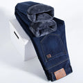 2024 New Winter Men's Thickened Stretch Fleece Jeans