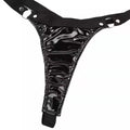 Erotic Patent Leather Bra and Briefs Set: Sexy Wetlook Lingerie with Adjustable Belt