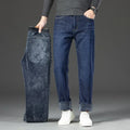 2024 Winter Men's Wool Jeans: Classic Business Casual Style