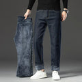 2024 Winter Men's Wool Jeans: Classic Business Casual Style