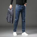 Men Winter Fleece-Lined Velvet Jeans