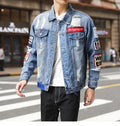 Blue Denim Jackets for Men: Hip Hop Streetwear, Ripped, High Quality