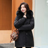 Winter Parka: Fashionable Long Coat with Hood and Fur Collar