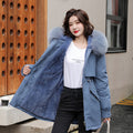 Winter Parka: Fashionable Long Coat with Hood and Fur Collar