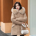 Winter Parka: Fashionable Long Coat with Hood and Fur Collar