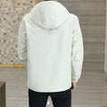 Men's Hooded Windbreaker: Thermal Fleece, Fashion Casual, (M-5XL)