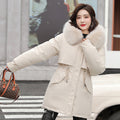 Winter Parka: Fashionable Long Coat with Hood and Fur Collar