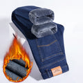 Winter Fleece Jeans for Men: Thicken, Warm, Elastic