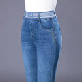 Vintage Casual: Women's Loose Fit Straight Jeans, High Waist