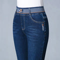 Vintage Casual: Women's Loose Fit Straight Jeans, High Waist