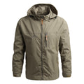 Men's Tactical Windbreaker: Military Field Jacket with Hood, Waterproof