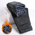 Men Winter Fleece-Lined Velvet Jeans