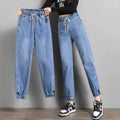 High Waist Harem Jeans: Streetwear Chic for Casual All-Season Style