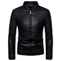 Varanda® High Quality Stand Collar Men Leather Jacket