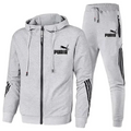 Martin™ men's new fashion tracksuit autumn vest and sweat pants set