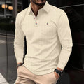 Solid color button-up design polo shirt