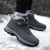 Winter Plush Slip-On Boots: Waterproof, Hiking, and Safety Platform Boots for Men