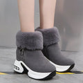 Winter Boots: Low Heel, Fur-Lined Snow Ankle Boots, Platform Booties for Stylish Women