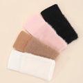 Cozy in Style: Women's Winter Plush Gloves - Elastic, Half Fingers, Mink Fur Knitted Design