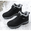 Winter Plush Slip-On Boots: Waterproof, Hiking, and Safety Platform Boots for Men