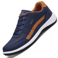 Italian Leather Men's Sneakers: Trendy, Casual, Breathable, Non-slip Vulcanized Footwear