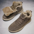 Stylish Autumn-Winter Boots for Men: Plush Insulation, Outdoor, Anti-Slip, Durable Snow Cotton Shoes