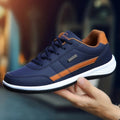 Italian Leather Men's Sneakers: Trendy, Casual, Breathable, Non-slip Vulcanized Footwear