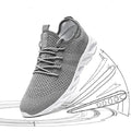 Lightweight Men's Sport Shoes: Breathable White Sneakers for Outdoor and Running Activities