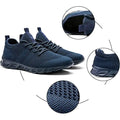 Lightweight Men's Sport Shoes: Breathable White Sneakers for Outdoor and Running Activities