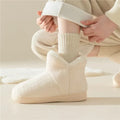 Women's Socks with Snow Markron Colors, Thick Plush Hairy Softness